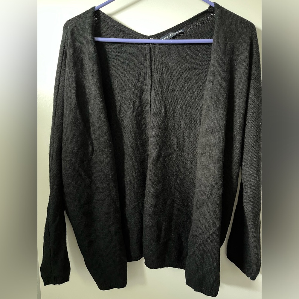 - Brandy Melville black cardigan sweater no buttons v back